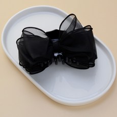 HanNal 雪紡蝴蝶結盤髮鯊魚夾 中號