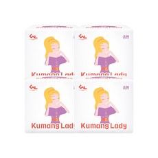Kumang 女士翅膀型衛生棉 M號, 中型, 14件, 4包