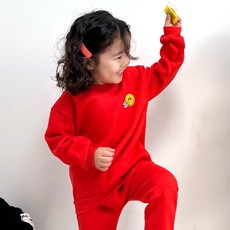 LITTLE RABBIT 兒童OK刷毛上下衣套裝