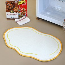 Buybeam 記憶泡棉波浪線條腳踏墊, 黃色