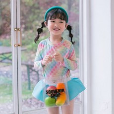 GOING KIDS 童款花朵防曬泳衣+網眼泳裙組