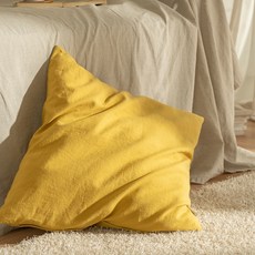 DECOVIEW 舒適亞麻素色靠枕套