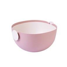 더블 레이어 과일 야채 세척 바구니, 핑크