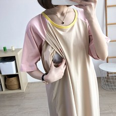 에어 스트로베리 밀크 임부 원피스