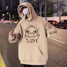 Starbean 男士素描印花寬鬆連帽衫