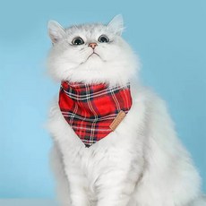 요기쏘 반려동물 타탄체크 스카프, 1개