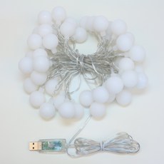 룸인 LED USB 전원 앵두전구 50구 5m, 전구색