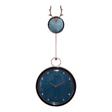 Art Prince 北歐懸掛式珠寶壁鐘 中, 海藍色