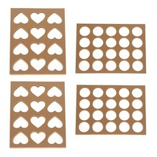 矽膠長方形模具 愛心 2入+圓形 2入