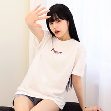 루나걸 여성용 통기성 파리스 17수 나염 라운드티 L24SMT060304