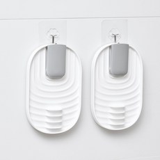 아워웍스 접이식 주방 냄비뚜껑 국자 거치대, 화이트, 2개