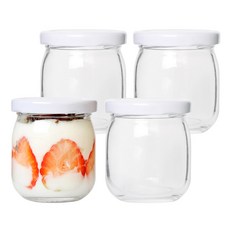 京城優格玻璃瓶, 4個, 150ml