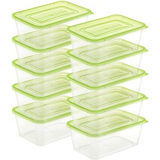 Cook&Lock 長方形密封盒 (180mm x 116mm x 70mm) PP材質 耐熱80°C, 900ml*10個, 1組