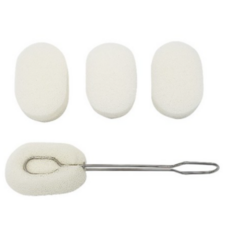 The Cleaner 更乾淨瓶刷 隨行杯水瓶清潔用緊握夾 1p + 菜瓜布 4p 組, 混合色, 1套