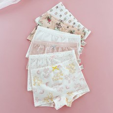 Kids Day 女童學生款 安心獨角獸四角內褲 6件組