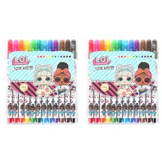 Yogomoji LOL 12色簽名筆套組, 2套, 混合顏色