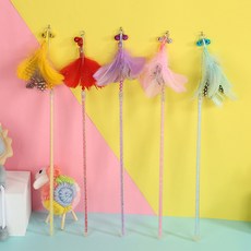 carno 羽毛逗貓棒 36cm, 5個, 隨機發貨