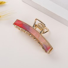 수스다 반묶음 메탈 일자 셀룰로오스 올림머리 헤어 집게핀 7.9cm 4128