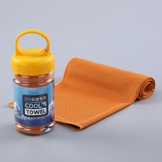 Johnny Free涼感運動毛巾, 橘色, 1個