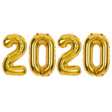joyparty 數字鋁箔氣球組 2020 中, 金色
