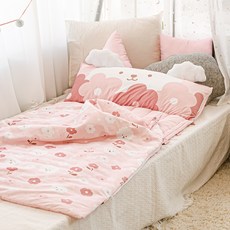 에일린키즈 크리미 에어워싱 일체형 낮잠이불 풀세트, 슈슈몽몽