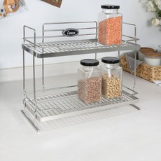 I NEX 多用途收納2層架, 銀色, 1個