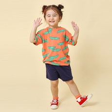 초코몽 아동용 통기성 엘리 상하의 세트