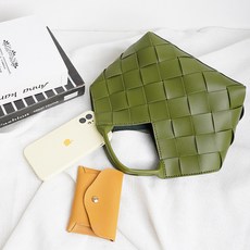 아트조이 DIY 마이 위빙 핸드백 만들기 가죽공예 세트, 그린, 1세트