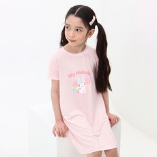 PremierFam 女童美樂蒂涼感五分袖洋裝