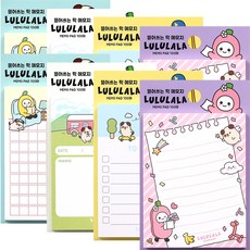 POPO FANCY Lululala 方塊便條紙 4款 x 100張, 混合顏色, 2套