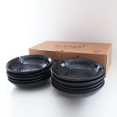 世和通商 皇冠 美耐皿圓形小菜碗 14cm, 黑色 + 亮光, 10個