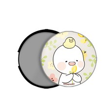 옴팡이 해피 베리 스마트톡 싱글플레이트 세트, 1세트, 노란꽃