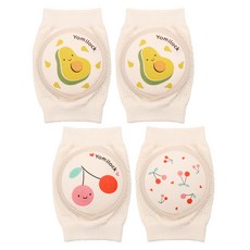 Yomilock 孩童造型印花護膝, 櫻桃款+酪梨款, 2副