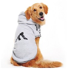 寵物犬大型犬連帽T恤 WI029DG, 灰色