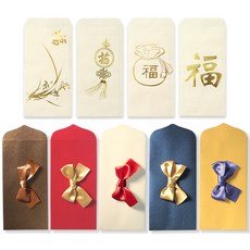 奢華珍珠直式緞帶紅包袋5款 + 韓紙紅包袋4入, 隨機出貨(韓紙紅包袋), 1SET_KOR