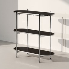 레트로하우스 고트 라운드 선반, 블랙, 3단