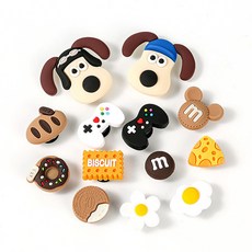 귀여운 강아지 친구들 신발 꾸미기 캐릭터 파츠 14p 세트