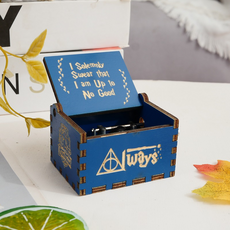 Keublanc 高級手動室內裝飾禮品音樂盒 3入, 漆藍色 哈利波特