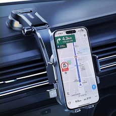 GMZ MOTORS 車用儀錶板吸盤式支撐架, 1個, 黑色