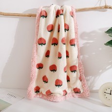 파스텔펫 반려동물 피치 극세사 담요, 핑크, 1개