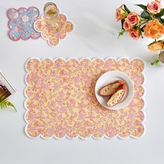 모던하우스 에스닉 테이블 매트, 1개, 33 x 50 cm, 옐로우