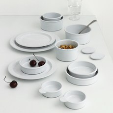 Bairim 雙人居家餐具組 14件組, 1套, 餐具8種, 亮面白色