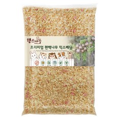 햄스타일 프리미엄 편백나무 믹스베딩 지퍼백 핑크, 2kg, 1개