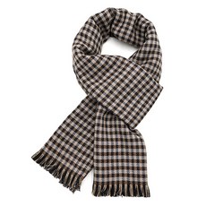 About Tie男款Mason流蘇格紋圍巾