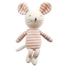 minkchoco 無熒光束耳老鼠娃娃, 粉色的