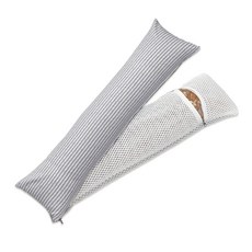 Cypress Art 3D Mesh Modal Cypress 身體枕, 條紋+淺灰色