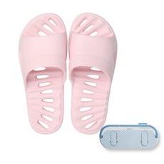 Pamera T102 粉彩浴室拖鞋 + 拖鞋架 粉紅色, 1個