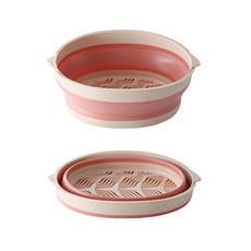 D&J 軟Q可折疊多用途籃, 粉紅色, 1個