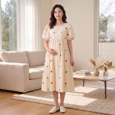 마켓에이 여성용 여름 러블리 플라워 임산부 원피스 M263-0793