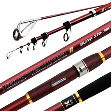 SAPA Thundercast2 遠投海釣竿 27-390, 酒紅色